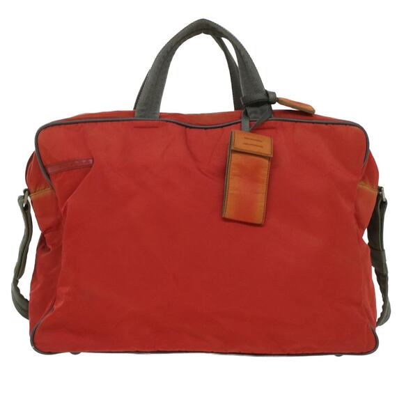 PRADA Hand Bag Nylon Red - Picture 2 of 10